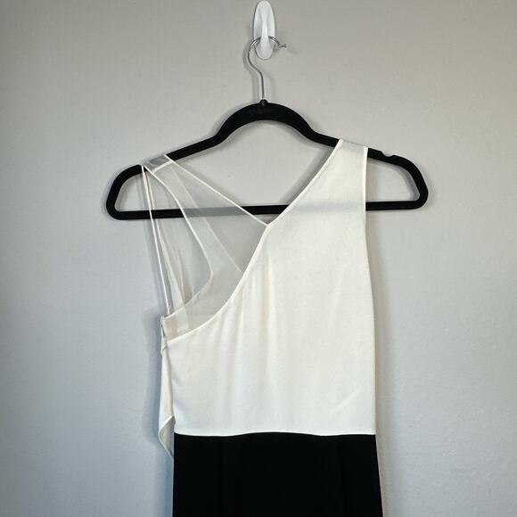 3.1 PHILLIP LIM Silk Chiffon-trimmed Crepe Gown Black Tie White Size 0 Formal - Picture 6 of 9